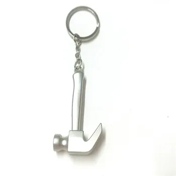 Ustvarjalne Mini Kovinsko Orodje Keychain Za Simulacijo Zajemalka Key Ring Lopato Pripomoček Ključa Videl Kladivo Keychains 5pcs