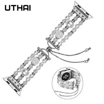 UTHAI P85 Watch Band za Apple watch 5/4 44 mm 40 mm Nastavljiva Modni Nakit Zapestnica Trak Za iwatch 3/2/1 38/42mm