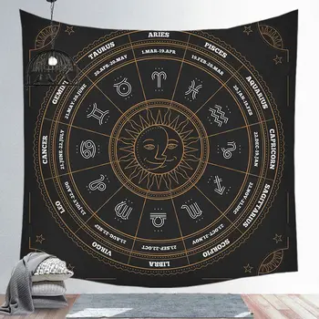 Vesolje Zvezdnato Astrologija Star Tapiserija Evropske Preprost Stil Dekoracijo Ozadju Steni Visi Kvadratnih Tapiserija, Freska