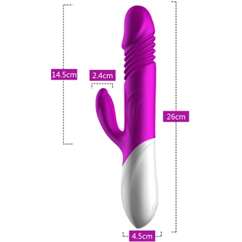 Vibrator Auto-retracting Klitoris Lizanje G-Spot Masaža Ogrevanje Ženski Orgazem Masturbacija Adult Sex Igrače