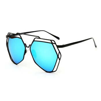 VictoryLip blagovne Znamke Oblikovalec 2016 Novo Veliko Ogledalo sončna Očala Ženske Parcelo, Ljubitelji Hipi UV400 Pilotni Votlih Si sončna Očala