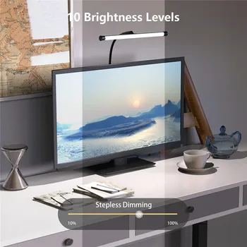 Video konference svetlobe gooseneck lučka Objemka razsvetljavo Oko, ki Skrbi Touch Control 3 Barv LED Tabela Luči Svetilke Klavir Uporabo