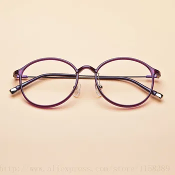 Vintage Krog Volfram, Titan Očal Okvir Moških Ultem Okrogle Očala Okvir Ženska Računalnik Očala na Recept Očala gafas