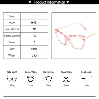 Vintage Mačka Oči Design Ženske Anti-modra Svetloba Očala Klasičnih blagovnih Znamk Kovinskih Očal Okvir Moda Eye Glasses Moških Kratkovidnost