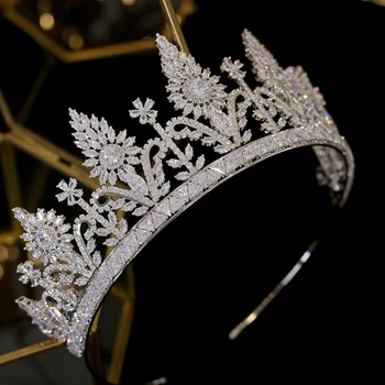 Visoka kakovost luksuznih kristalno krono in headdress nevesta poročni dodatki za lase glavo stranka headdress nakit Nueva Tiara