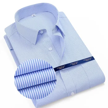 Visoka kakovost poletje striped majica moški plus velikost velika 12XL 11XL 14XL delo formalno srajce preveliko Poslovno Obleko majica bombaž 70