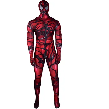 Visoko Kakovostno Rdeče Symbiote Kostum Mišice Odtenek amzing Cosplay Kostum Halloween Lycra Spandex Fullbody Zentai Obleko v Kostum za Odrasle