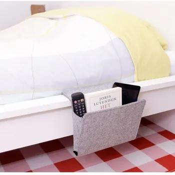 Volna klobučevine Kavč Vrečko za Shranjevanje reviji Cell phone Remote, controll organizator skladiščenje imetnik postelji kavču vrečko za shranjevanje kavču imetnika