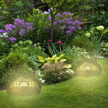 Vrtnarjenje LED Sončne Svetlobe Vila, Hiša Visoke Kakovosti Anti-korozijska Vrtne Svetilke za Zunanjo Vrt Dekor