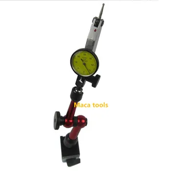 Vzvod Za Izbiranje Kazalnik 0-0.8 mm Shockproof Z Mini Univerzalno Gibkih Magnetnih Bazo Gumba Test Merilnik za Merjenje Orodja