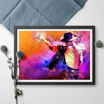 Wall Art Michael Jackson Število Tistih, Plakat In Tiskanje Platno Slikarstvo, Ples Platno Umetnosti Tiskanja Doma Dekor