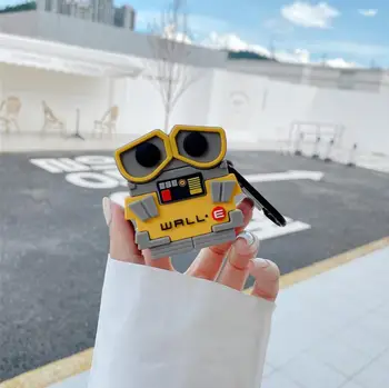 WALL·E STENO primeru za Airpods 1 2 3 Pro Slušalke Polje Zajema 3D Mehko Brezžična Zaščito Primeru za Airpod