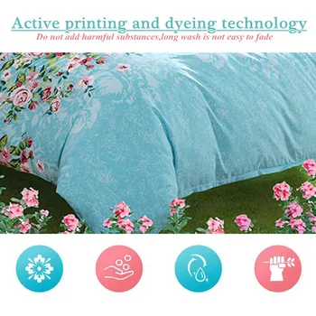 WOSTAR 3d tiskanje regrat, posteljnina nabor rjuhe kritje 220x240 in prevleke, tekstil doma, cvetlični posteljnine komplet za dom dekor