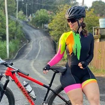 XAMA Kolesarjenje Dolg rokav Trisuit skinsuit žensk kratek rokav bike wear jumpsuit izposoja nastavite roadbike oblačila bicicleta cikel