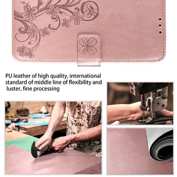 Xperia L 4 Štiri deteljico Usnja Flip Case Moda Za Sony Xperia L4 Luksuzni Denarnice, Mobilni Telefon Kritje