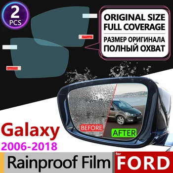 Za Ford Galaxy MK3 2006~Polno Kritje Anti Meglo Film Rearview Mirror Anti-Fog Filmov Pribor 2007 2008 2009 2010 2011 2012
