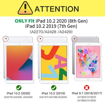 Za iPad 10.2 Primeru Težkih PC Silikonski Krepak Oklep Otroci Shockproof Oporo Ohišje za iPad 7. 8. Generacije 2019 2020