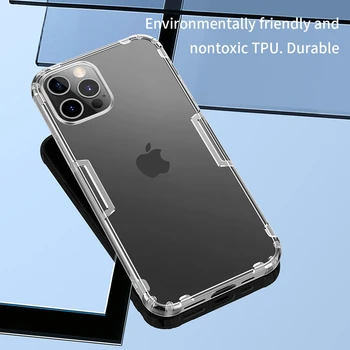 Za iPhone 12/ 12 mini Primerih NILLKIN Silikonski Narave Serije Mehko TPU Nazaj Kritje Za iPhone apple 12 Pro Max Telefon Primerih