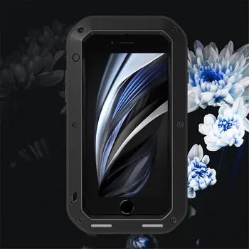 Za iPhone SE 2020 Primeru Original Lovemei Aluminij Metal + Gorilla Glass Šok Spusti Vodotesno ohišje za iPhone 7 8