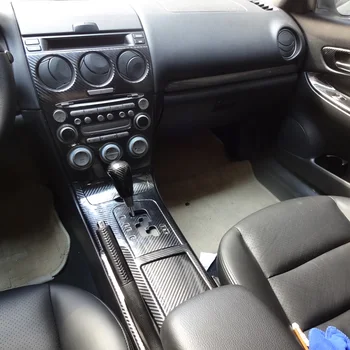 Za Mazda 6 2003-Notranje zadeve Centralni Nadzorni Plošči Vrata Ročaj 5D Ogljikovih Vlaken Nalepke Nalepke Avto styling Accessorie