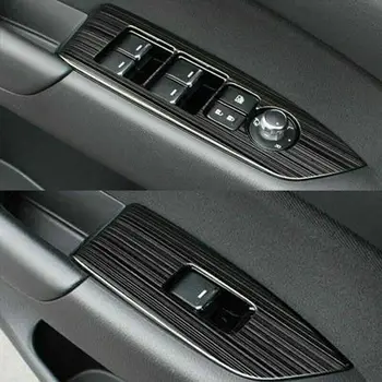 Za Mazda CX-5 CX5 2017-18 Lhd Prestavna Konzole Plošča Okvir Pokrova Trim Okno Stikala Držalo Pokrova Black 7PCS