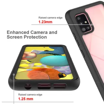 Za Samsung A51 5G Primeru Pregleden Shockproof Primeru Telefon Za Samsung Galaxy A51 5G SM-A516B A516B A516 Varstvo Zadnji Pokrovček