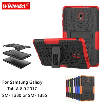 Za Samsung galaxy Tab A 8.0 2017 primeru za SM - T380 T385 Tablet Oklep primeru TPU+PC Shockproof Stojalo Pokrov capa