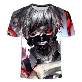 Zabavne Majice Tokyo Ghoul Majica S Kratkimi Rokavi Moški Krvi Tshirts Priložnostne Ken Kaneki Shirt Tiskanje Japonske Anime Obleko Cosplay Tshirt Natisnjen