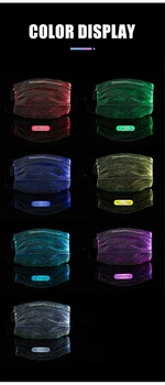 Zamenljive LED Masko 7 Barv Svetlobni Masko z USB Stranka Ples Dustproof Masko Tkanine, Usta, Obraz Maske Božični Koncert Darilo
