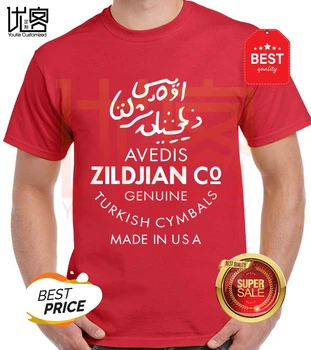 Zildjian turške Činele Belega T-Shirt moški ženske bombaž, kratke rokave vrhovi tee natisnjeni Crewneck priložnostne t-shirt