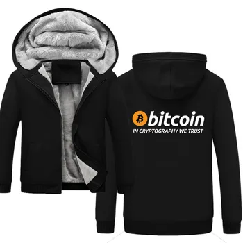 Zimske Moške Ulične Zadrgo Majica College Plašč Tiskanja Bitcoin V Kriptografija Meri Zgostitev Suknjič Šport Hoodies