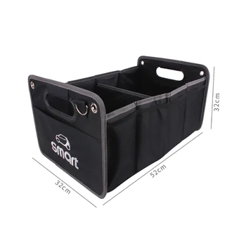Zložljivi črna škatla za shranjevanje vrečko Oxford krpo vrečko za shranjevanje za Smart Fortwo Forfour 453 451 modela avtomobila avto dodatki neto vrečko