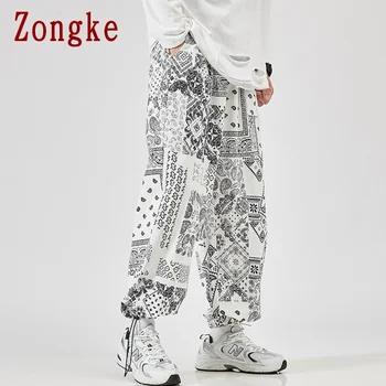 Zongke Gleženj-Dolžina Priložnostne Hlače Moški Oblačila Japonski Ulične Moških Joggers Sweatpants Hlače, Moške Hlače Harajuku 5XL 2021
