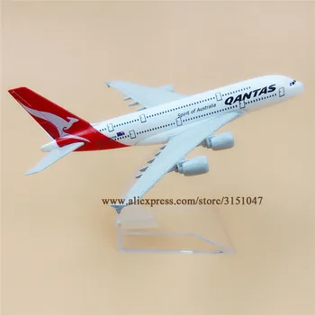 Zrak Qantas Duh Avstralije Airlines A380 Airbus 380 Airways Letalo Model Zlitine, Kovinski Model Letalo Diecast Zrakoplova 16 cm
