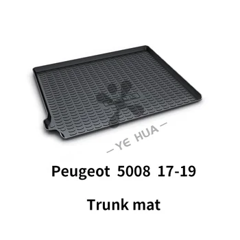 Črna Težkih Tovornih Talna Obloga-Vse Vremenske Trunk Zaščito, Trajne HD TPO Primerni Za Peugeot 5008 17-19