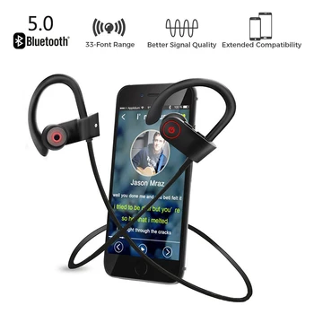 Šport Bluetooth Stereo Slušalke Ear-kavelj Brezžične Slušalke Nepremočljiva Bluetooth 5.0 Slušalke Z Mikrofonom Za iPhone Huawei
