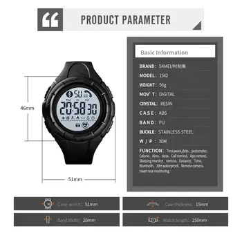 Šport Pametno Gledati Moške Smartwatches Nepremočljiva Svetlobe Prikaz Srčnega utripa Bluetooth App Spomnite Spalna Monitor Reloj Inteligente