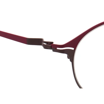 Ženske Krog Eyeglass okvir Moških, kovine nerjaveče jeklo očal okvir nove Vintage Moda lahka očala okvirji tanke Rx očala
