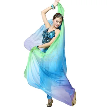 Ženske Ples Trebuh Šal Šal Indijski Praksi Uspešnosti Ples Veils Gradient Svilo, Ročno Lahka Tekstura 220 cm 250 cm 120 cm