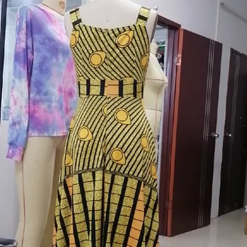 Ženske Tradicionalnih Afriških Obleke brez naramnic Trak Obleke Afriške Obleke za Ženske Plus Velikost Oblačila za Ženske, Maturantski ples Obleke