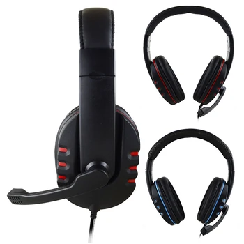 Žično Heavy Bass Gaming Slušalke Velike Naušniki zvočna Izolacija Podporo za Prilagajanje Glasnosti Z Mikrofonom Za PC Telefoni Zabava