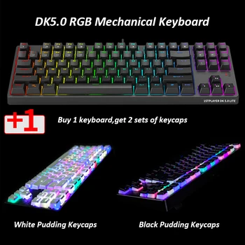 Žično RGB Mehanske TKL Gaming Tipkovnica s PBT Puding Keycaps Modra, Rjava, Rdeča, Črna Stikalo 87 Tipke Računalnik Gamer