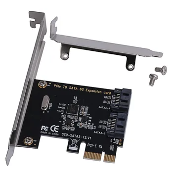 1 Nastavite PCIe PCI Express SATA3.0 2-Vrata Priključki SATA III, 6 G Krmilnik Širitev Sim Adapter za PCIe 2.0