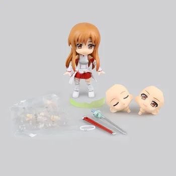 10 cm Anime Sword Art Online slika Yuuki Asuna Kirigaya Kazuto Dejanje PVC Zbirka Model igrače za otroke SAO