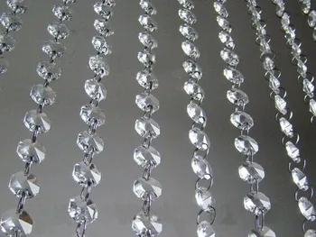 100Meters/Veliko Kristalno jasno garland sklop 14 mm octagon noge verigo za Poroko & Božično zabavo, dogodek Dekoracijo
