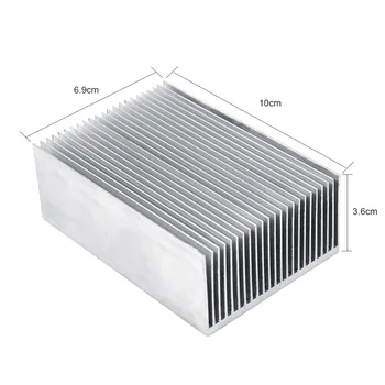 100x69x36mm Aluminija Heatsink Ponora Toplote za Hlajenje Led Ojačevalnik Tranzistorja IC Modul Iver