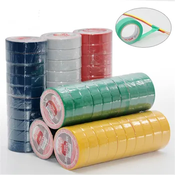10pcs Barve električni trak PVC, ki so odporni na obrabo, težko gorljiva lead-free električna izolacija trak, vodotesen cev barvni trak