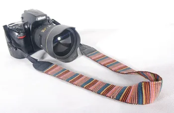 10pcs Etnične Slog Proge, Širok Rob Mehko Vratu Fotoaparat Trakov Ramenski Pas Grip Za Nikon Canon Sony Pentax DSLR kamero