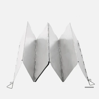 10x Plošče Veter Ter Zložljiva Zunanja Oprema za Taborjenje Piknik Vetrobransko steklo Windsn