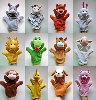 12Pcs/Veliko Smešno Roko Lutke Za Otroke Plišastih Roko Lutke Za Prodajo Kitajski Zodiak Slog Risanka Roko Lutke Velikosti